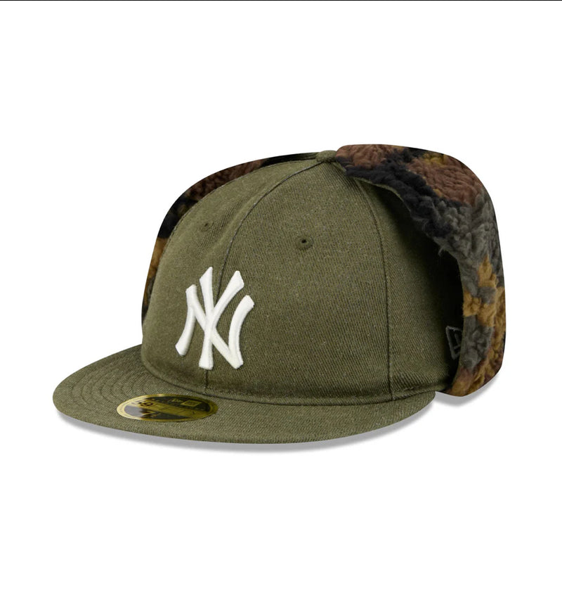 New York Yankees Dog Ear Three Looms Cotton Twill Camo Retro Crown 59FIFTY Fitted
