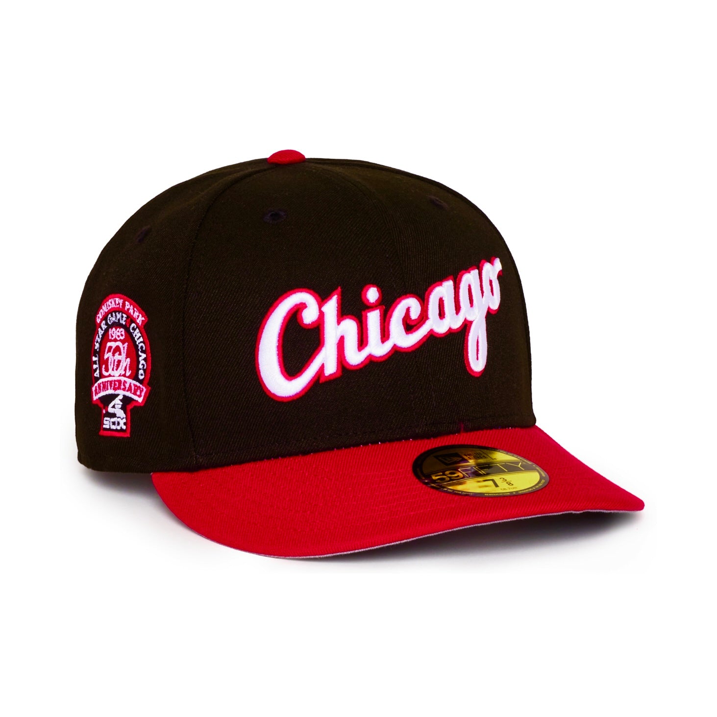 Chicago White Sox Black and Red Script Logo 50th Comiskey Park