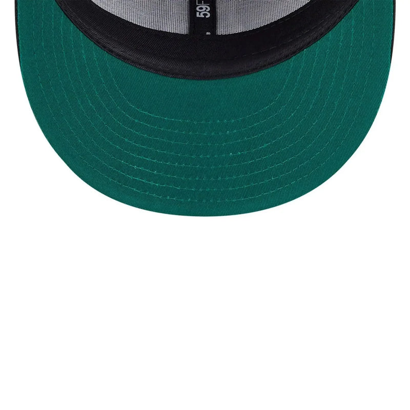 New York Yankees Black Floral Chain Stitch Green UV