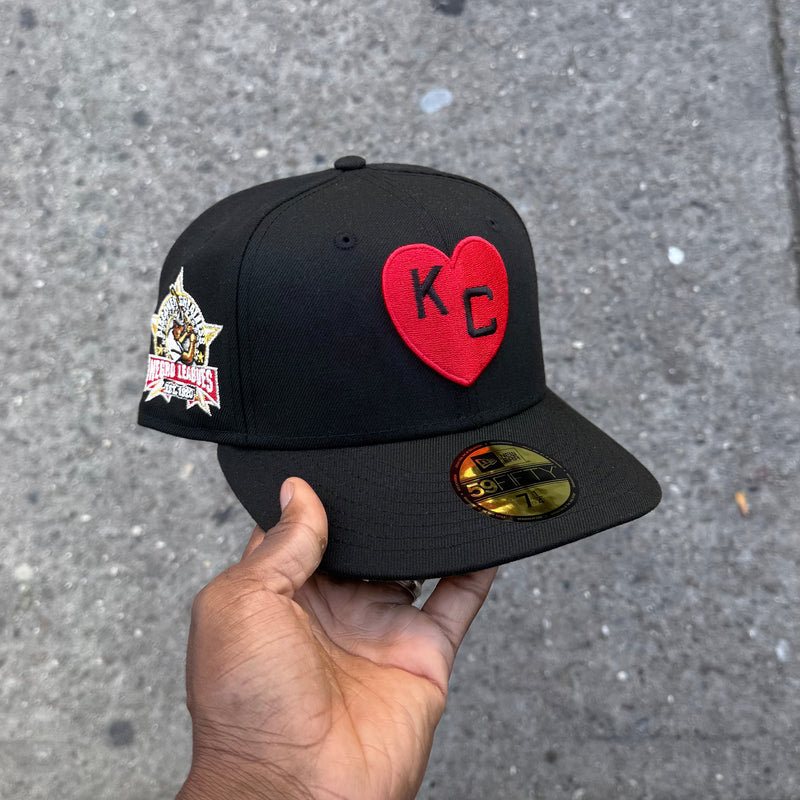 Kansas City Monarchs All Black Red Heart Negro LEAGUES