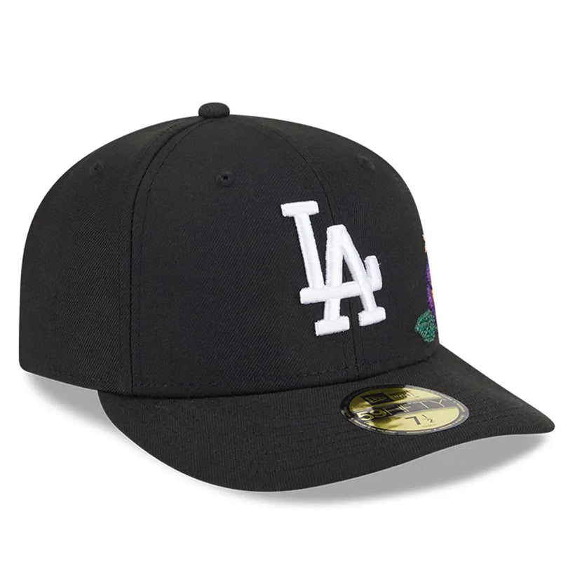 Los Angeles Dodgers Black Floral Chain Stitch Green UV