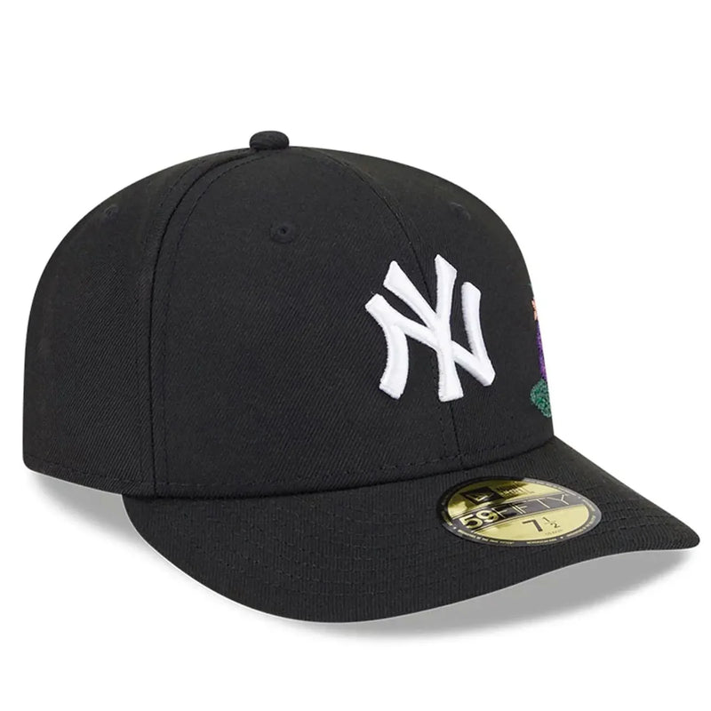 New York Yankees Black Floral Chain Stitch Green UV