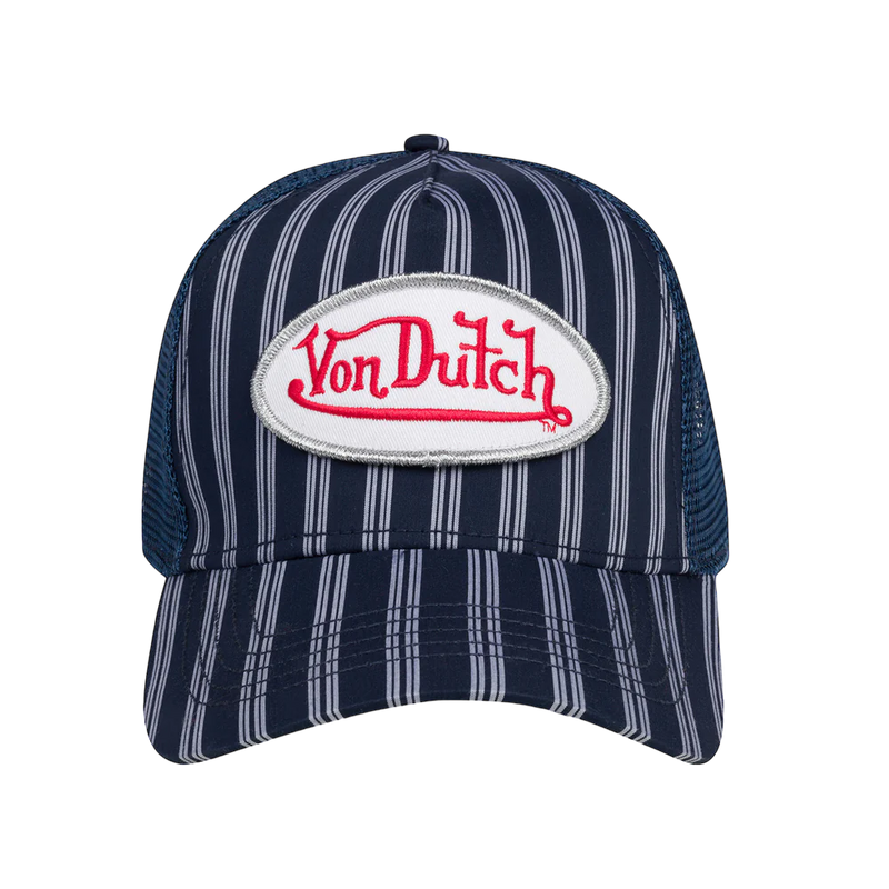 Von Dutch Navy & White Stripes Trucker