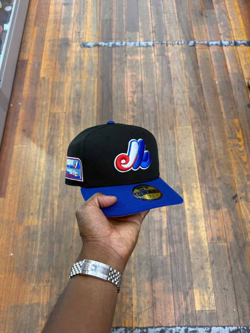 Montreal Expos Black and Royal Blue Olympic Stadium