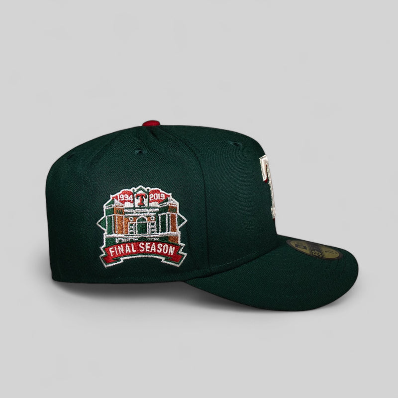 Texas Rangers All Dark Green Creme Logo 2019