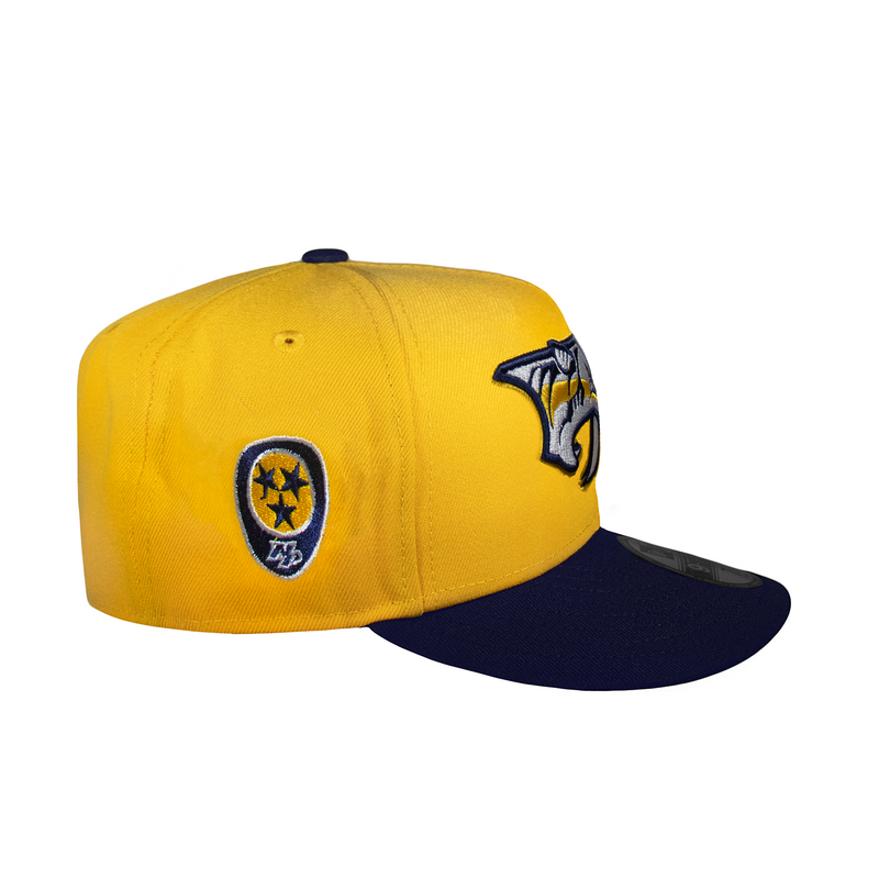 Nashville Predators Yellow & Navy 950 AFrame Snap Back
