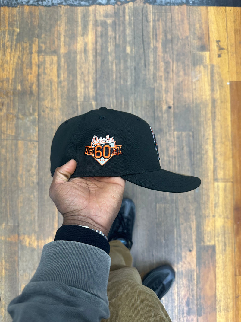 Baltimore Orioles All Black Bird Batterman 60Th Anniversary