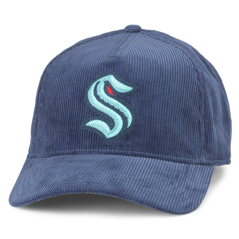 Seattle Kraken All Navy Corduroy Snap Back