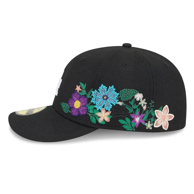 Los Angeles Dodgers Black Floral Chain Stitch Green UV