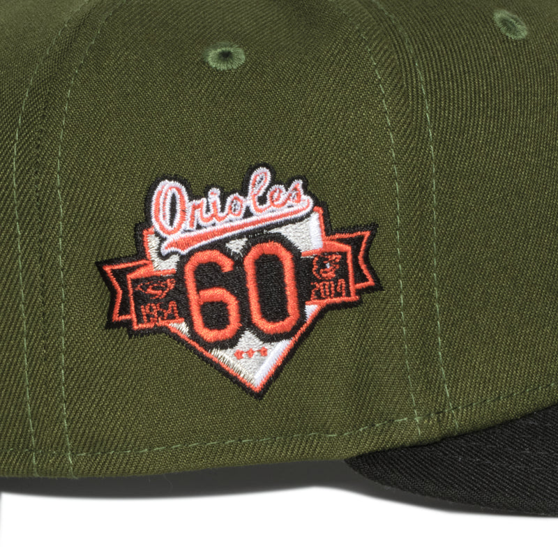 Baltimore Orioles Dark Olive and Black 60Th Anniversary