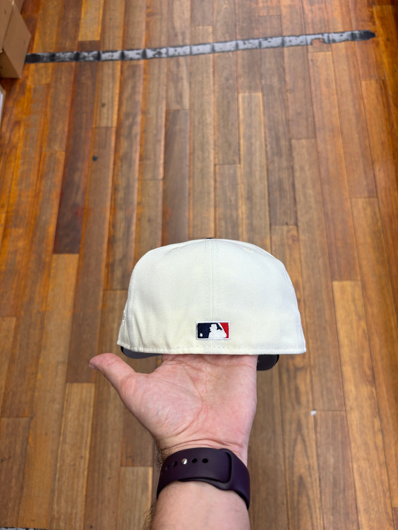Washington Nationals Chrome Creme and Satin Navy Memorial Stadium