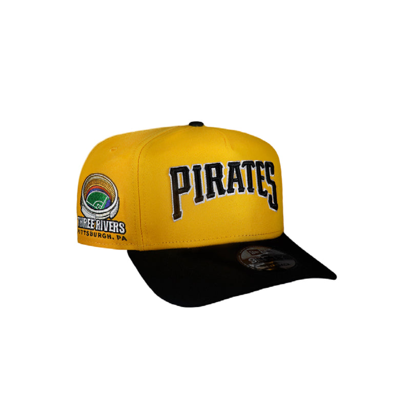 Pittsburgh Pirates Yellow & Black Script 950 AFrame 3Rivers Snap Back