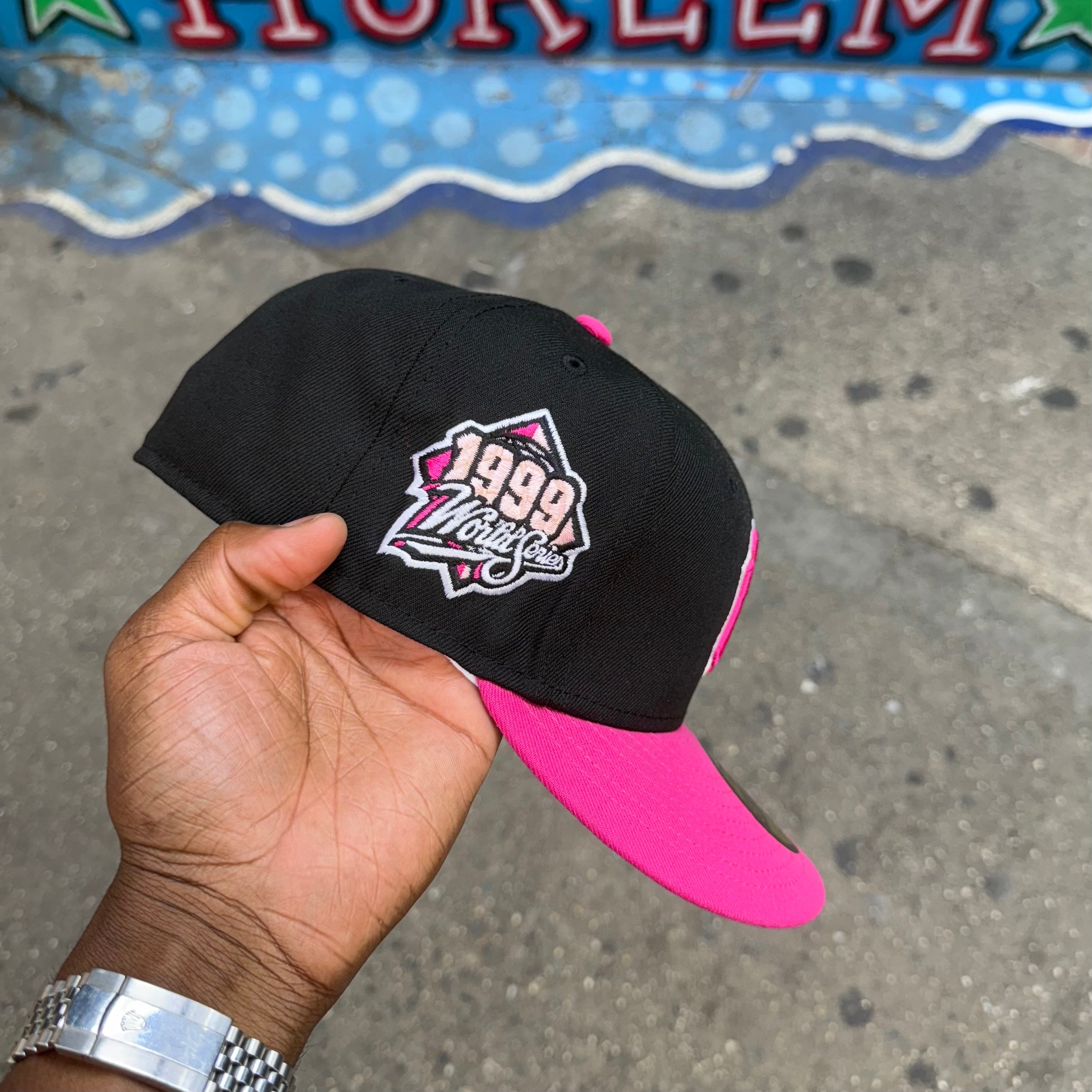 New York Yankees Black and Pink Pink Patch 1999 World Series
