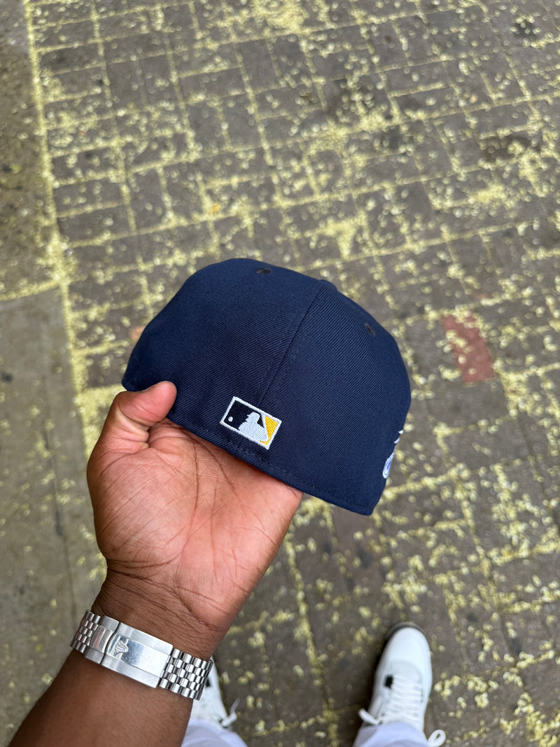 Milwaukee Brewers Ocean Blue - Yellow Logo 2002 All Star Game