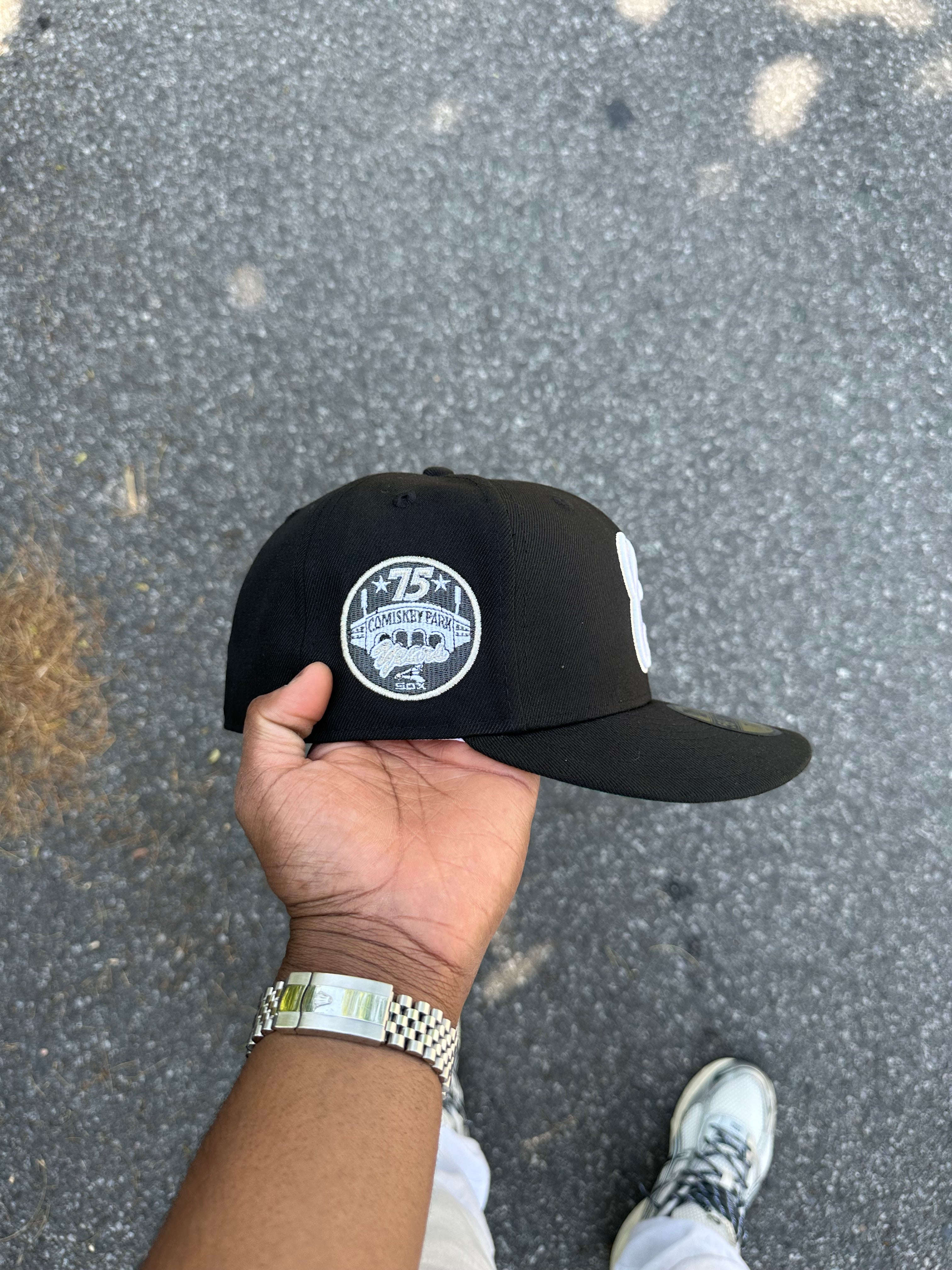 Chicago White Sox w/ "C" Logo All Black 75 Years Anniversary