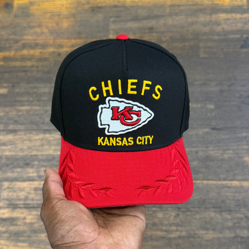 Kansas City Chiefs Black NFL25 DRAFT 950 AFrame Snap Back