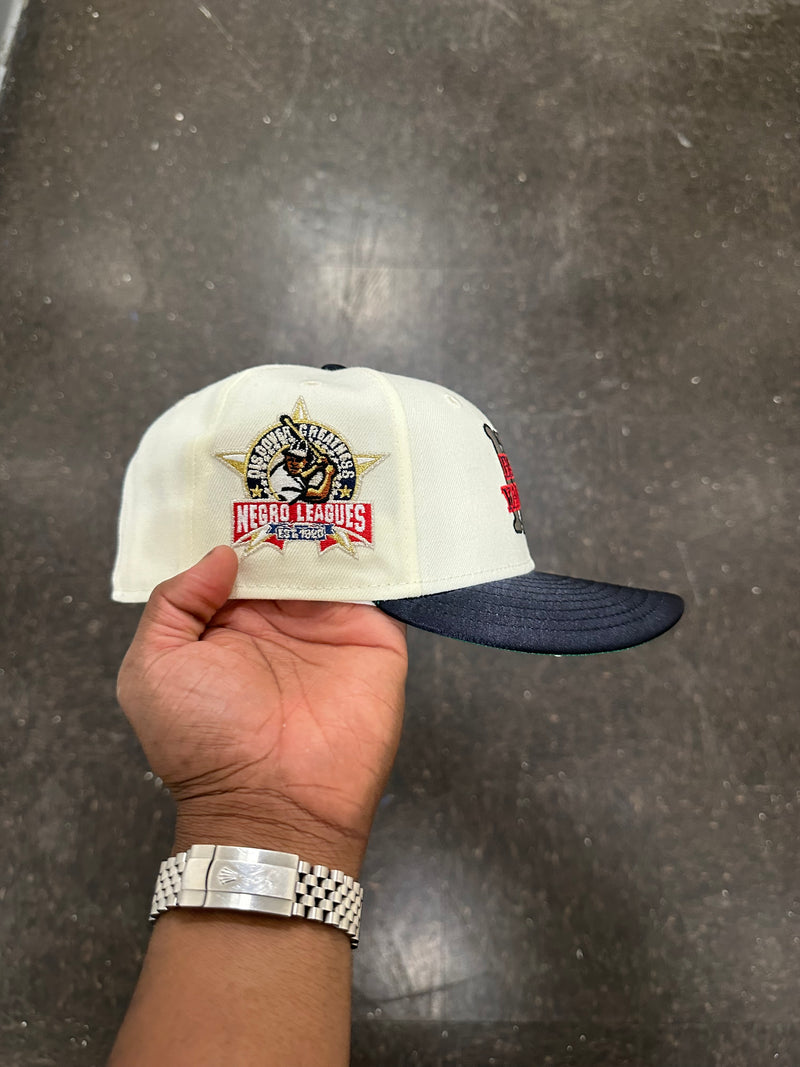 New York Black Yankees Creme and Satin Navy