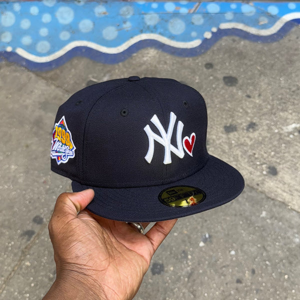 New York Yankees Navy Blue w/ Red Heart 1996 World Series