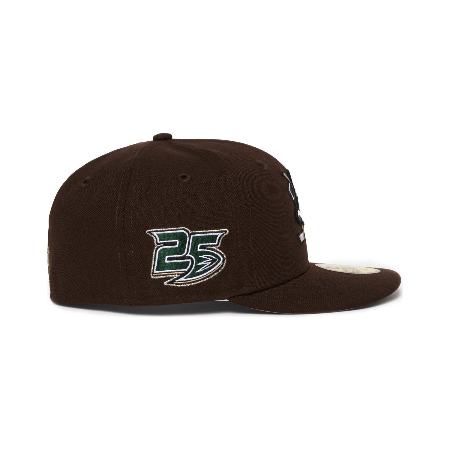 Anaheim Ducks Brown Green Logo 25 Year Anniversary