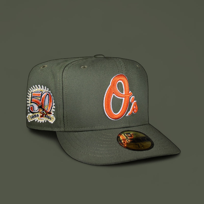 Baltimore Orioles Olive Green 50Th Anniversary