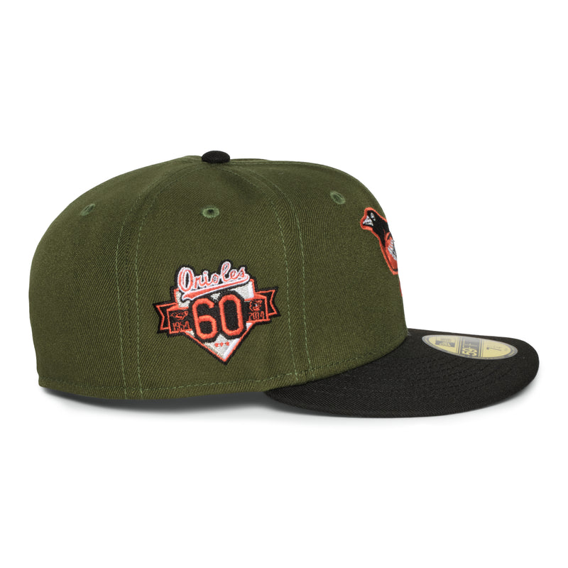 Baltimore Orioles Dark Olive and Black 60Th Anniversary