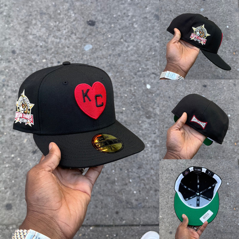 Kansas City Monarchs All Black Red Heart Negro LEAGUES