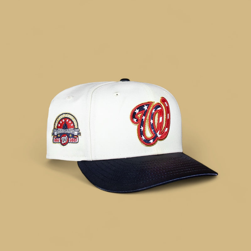 Washington Nationals Chrome Creme and Satin Navy Memorial Stadium