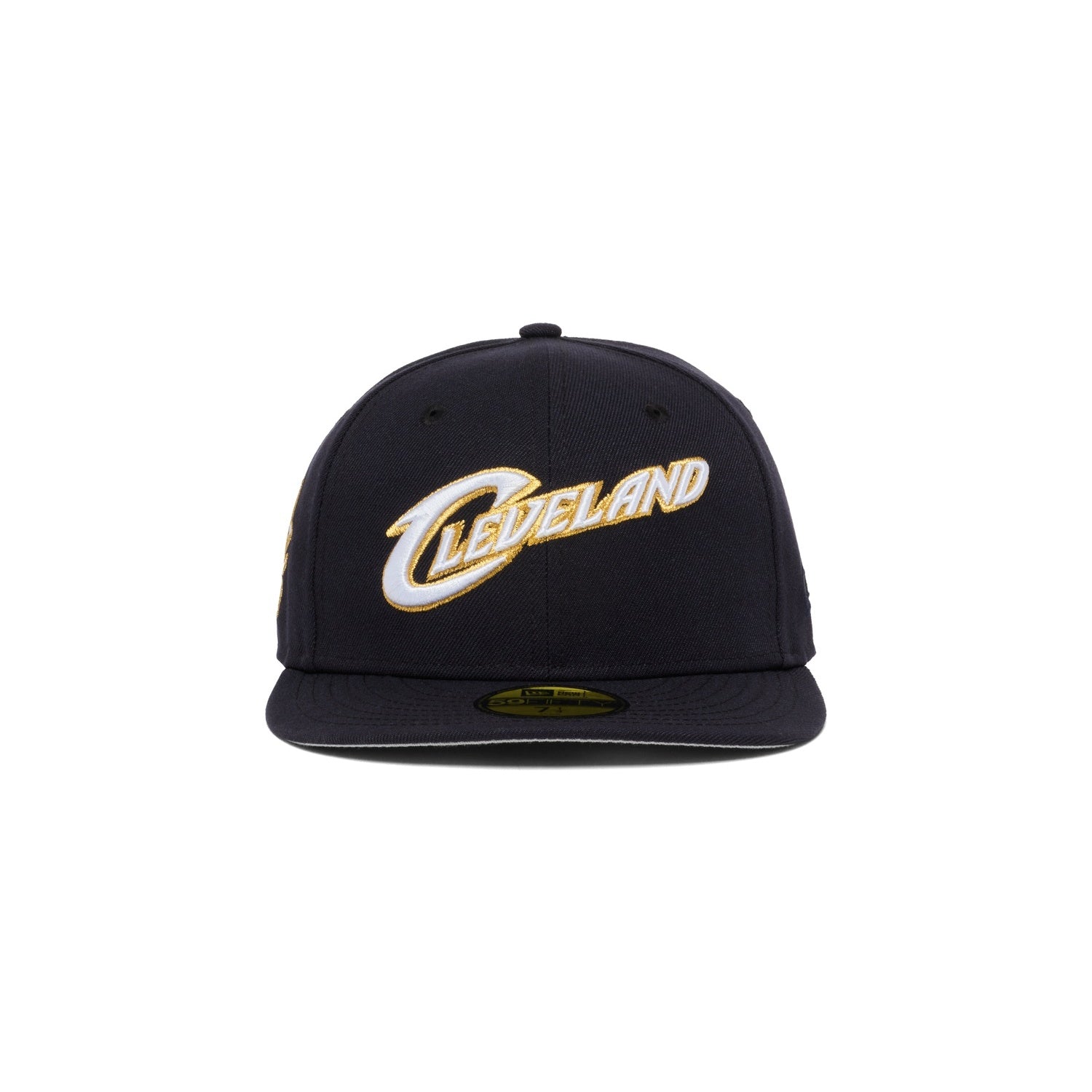 Cleveland Cavaliers All Navy Script Logo Gold Outline
