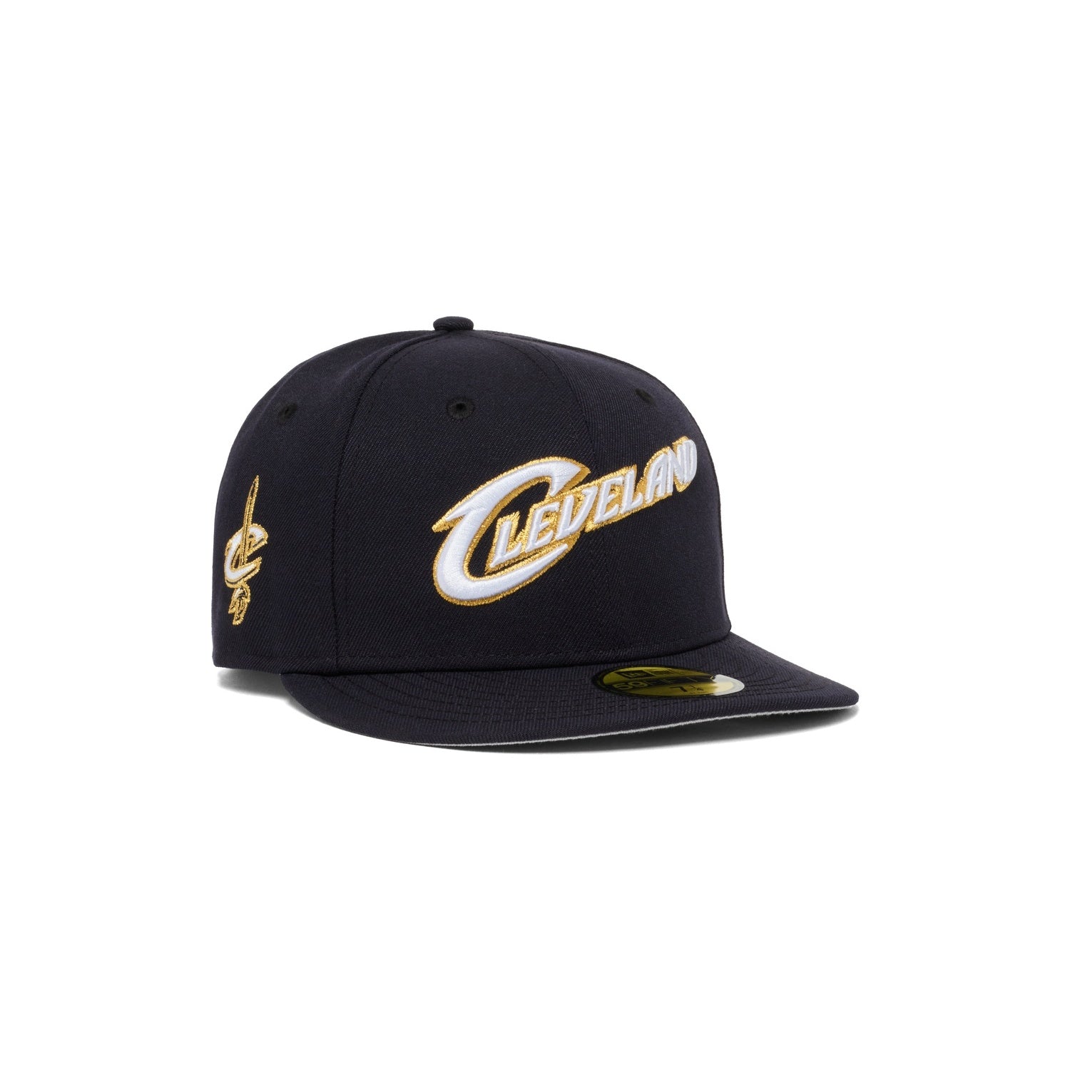 Cleveland Cavaliers All Navy Script Logo Gold Outline