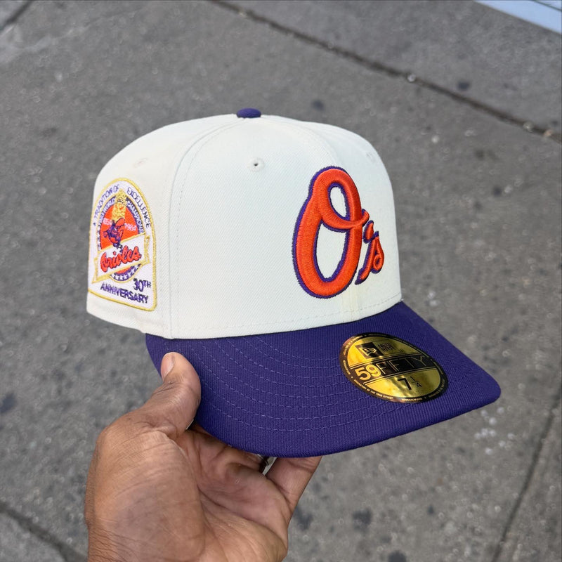 Baltimore Orioles Creme and Purple 30Th Anniversary