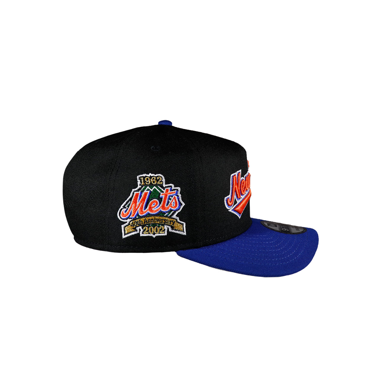 New York Mets Black & Royal Script 950 AFrame 40Th Snap Back