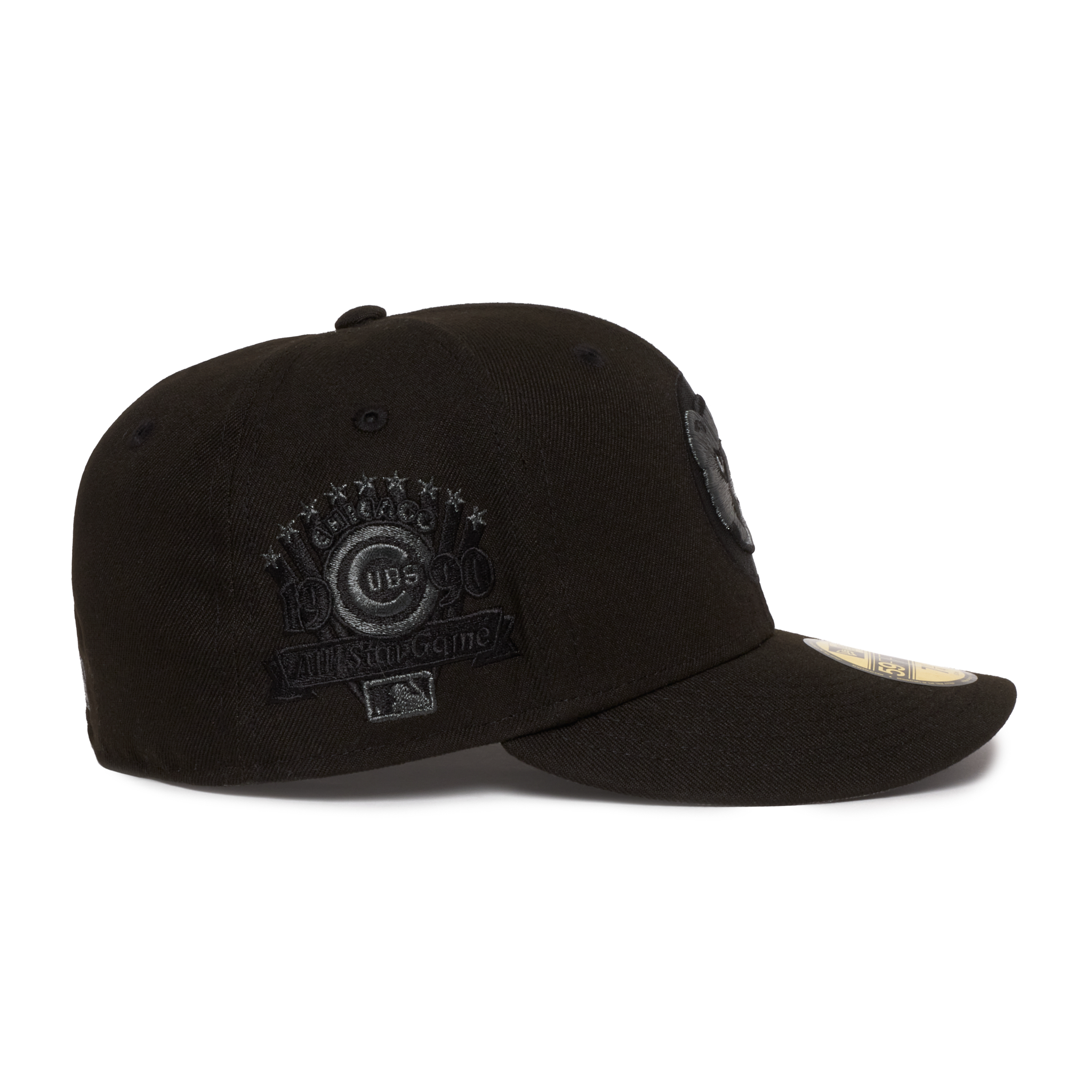 Chicago Cubs Black on Black Silver Logo 1990All Star Game