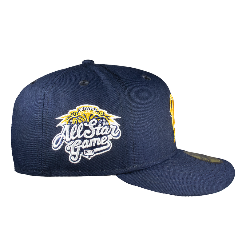 Milwaukee Brewers Ocean Blue - Yellow Logo 2002 All Star Game