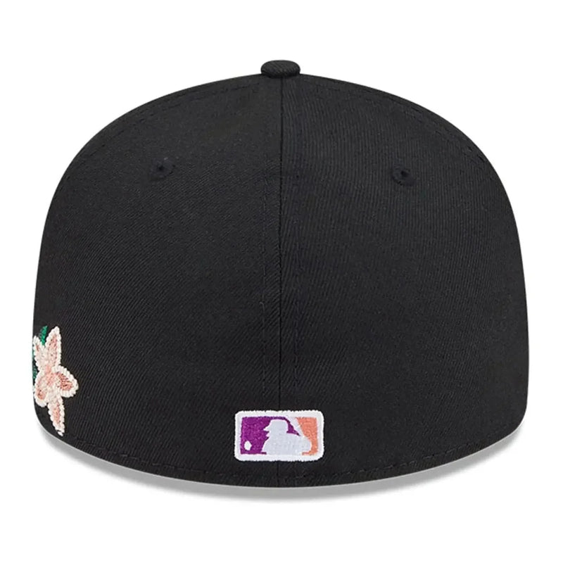 New York Yankees Black Floral Chain Stitch Green UV