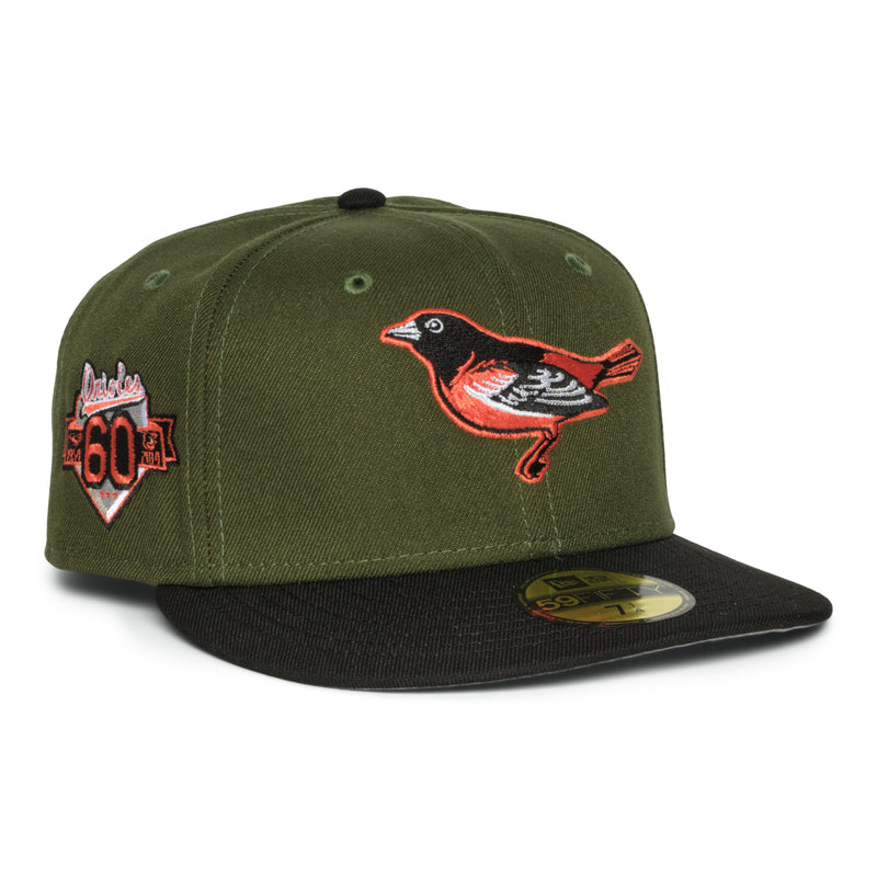Baltimore Orioles Dark Olive and Black 60Th Anniversary