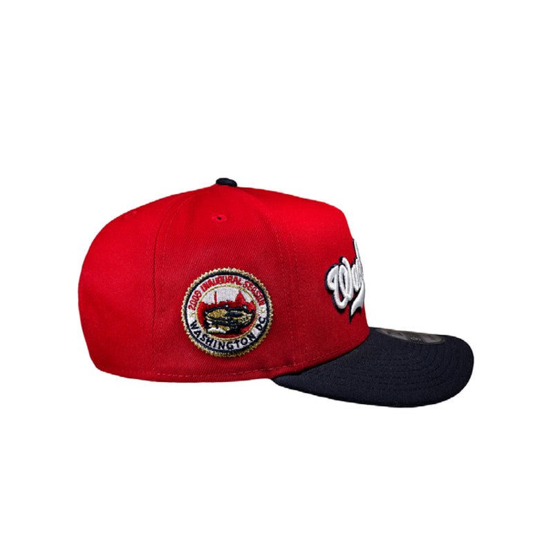 Washington Nationals Red & Navy Script 950 AFrame Snap Back