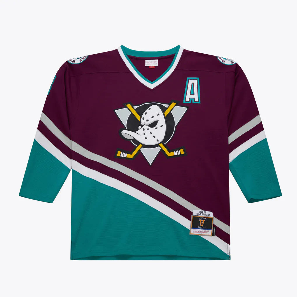 Anaheim Ducks Plum and Teal Selanne Jersey