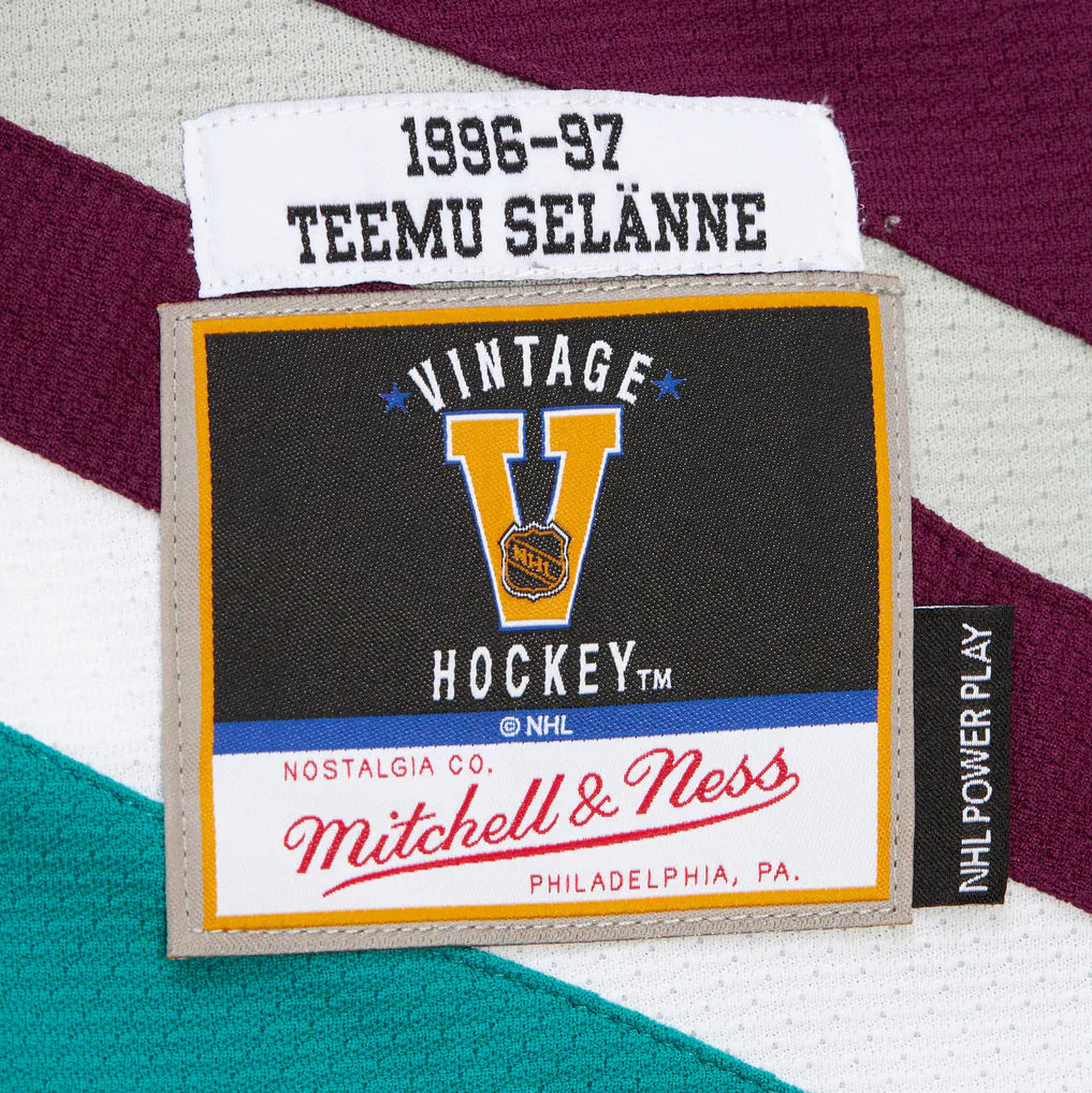 Anaheim Ducks Plum and Teal Selanne Jersey
