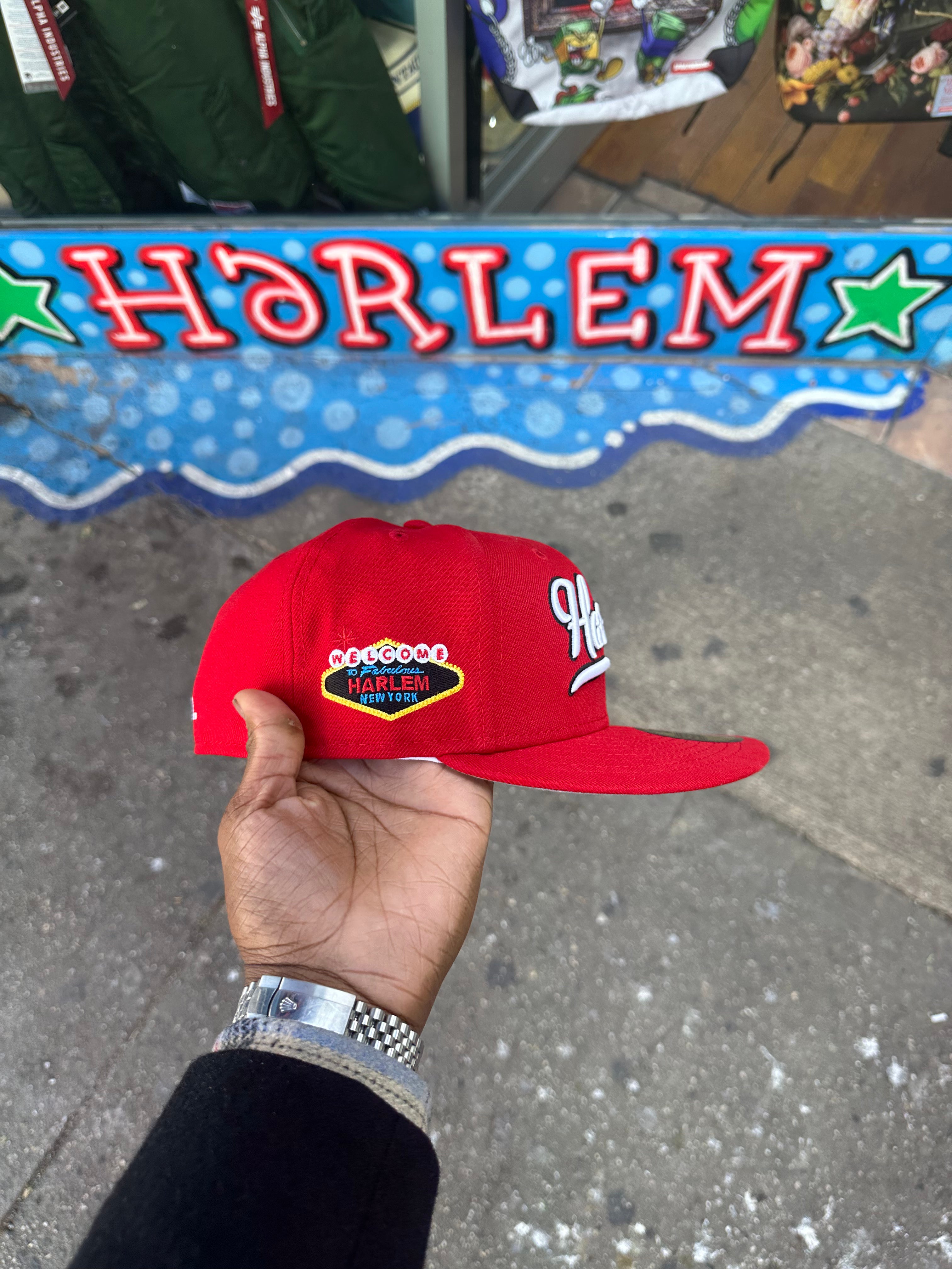 All Red (Black Outline) Harlem 5950 Fitted