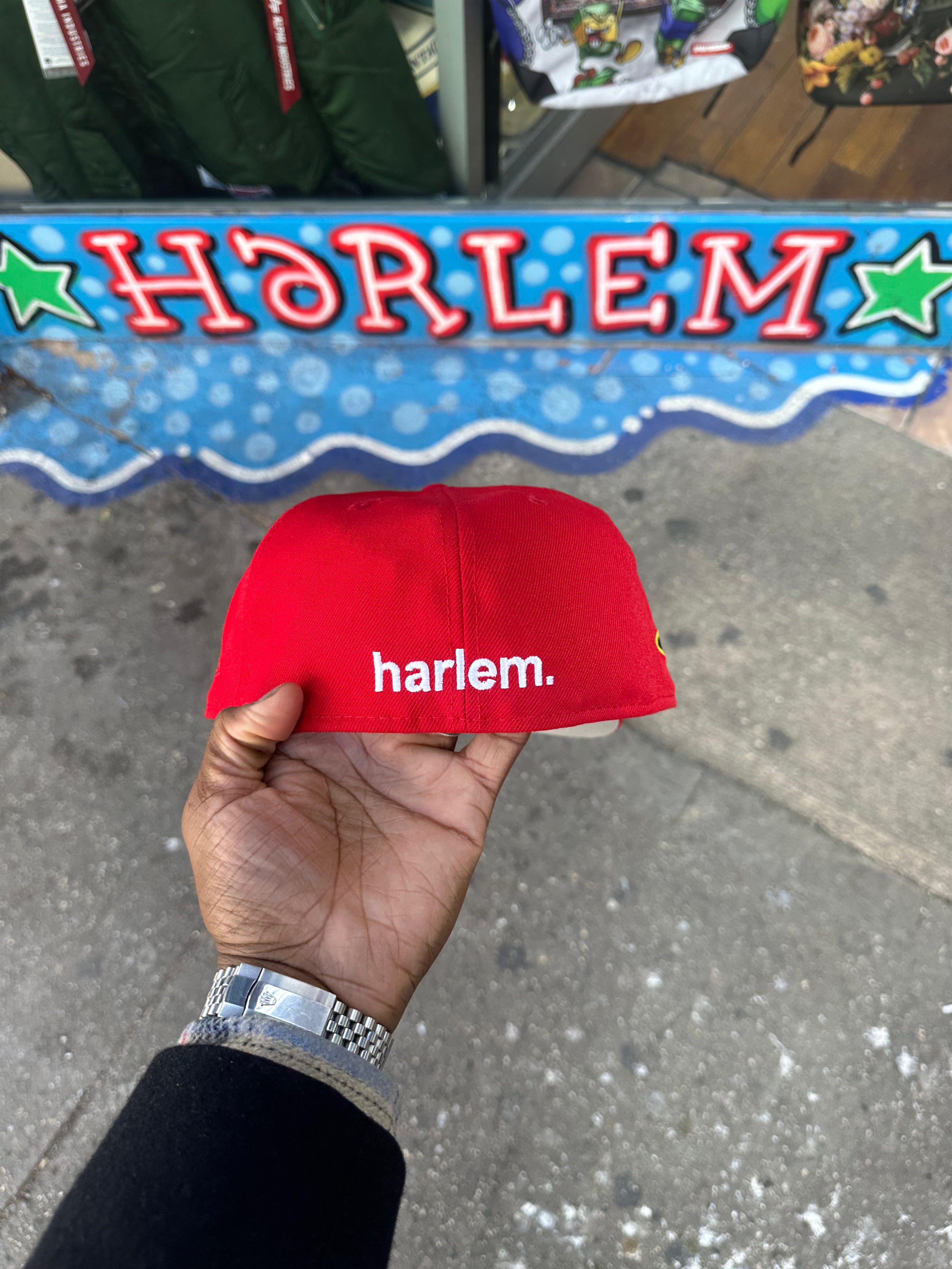 All Red (Black Outline) Harlem 5950 Fitted