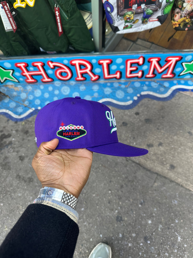 Harlem Purple Green Outline 5950 Fitted