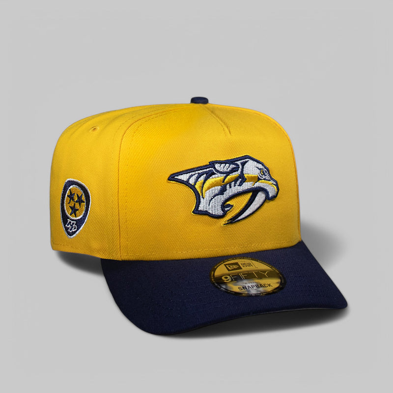 Nashville Predators Yellow & Navy 950 AFrame Snap Back