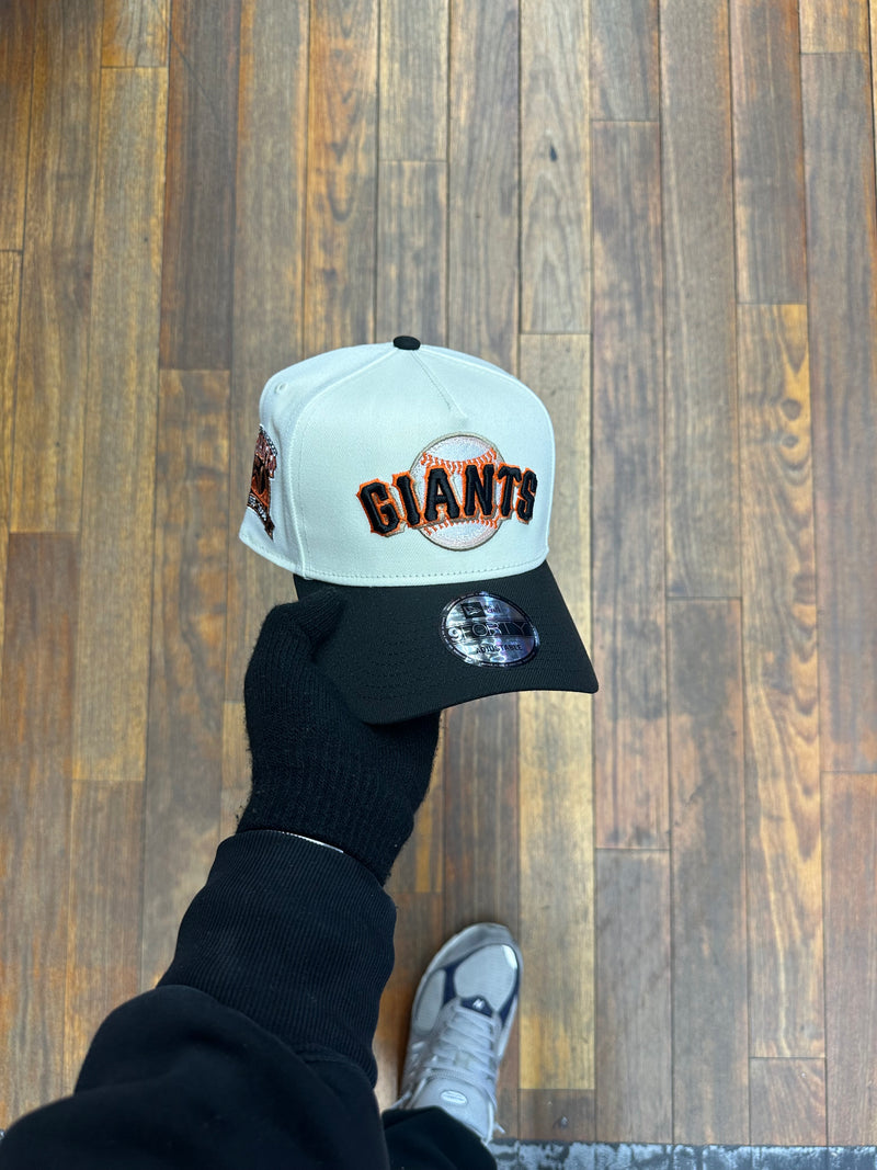 San Francisco Giants Chrome White & Black 940 A-Frame Snap Back 50th