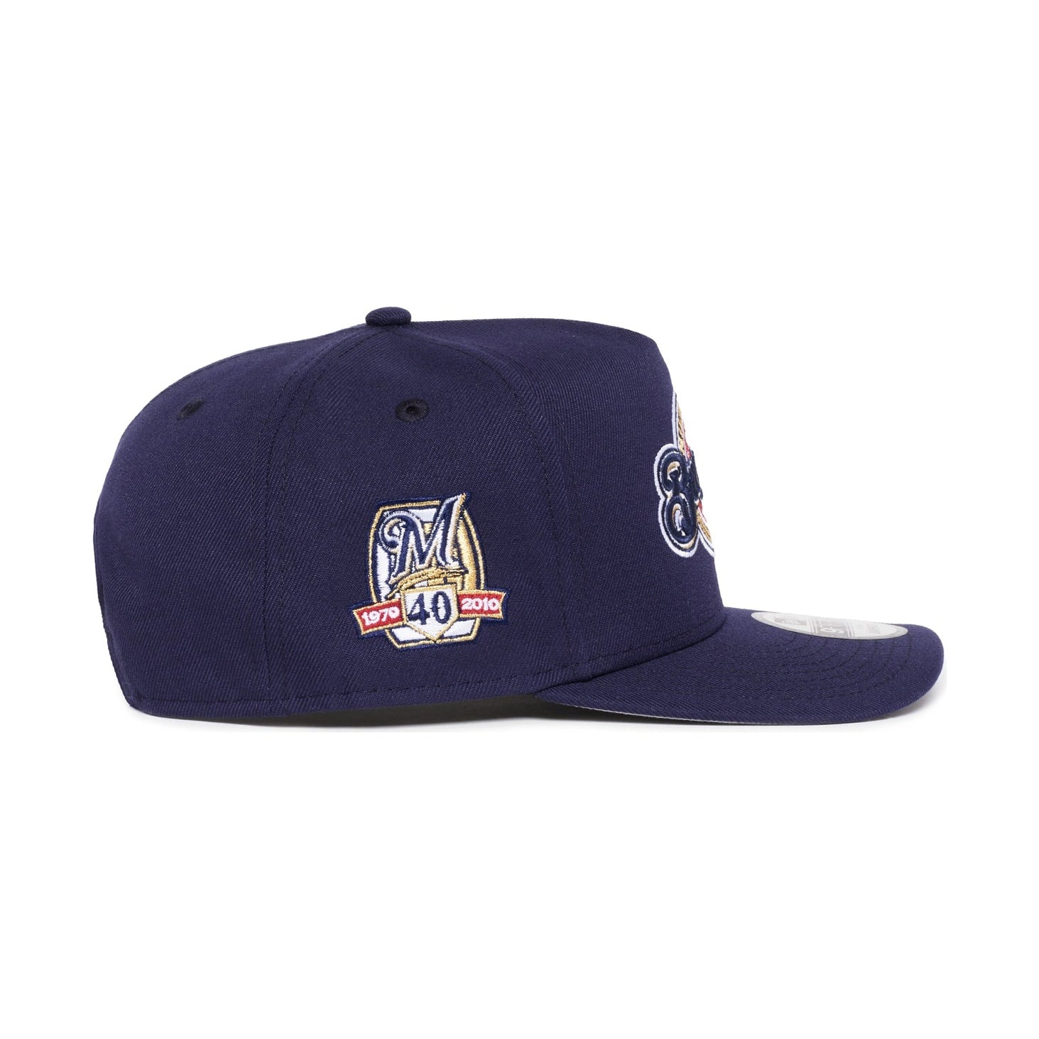 Milwaukee Brewers Light Navy 950 AFrame 40th Snap Back