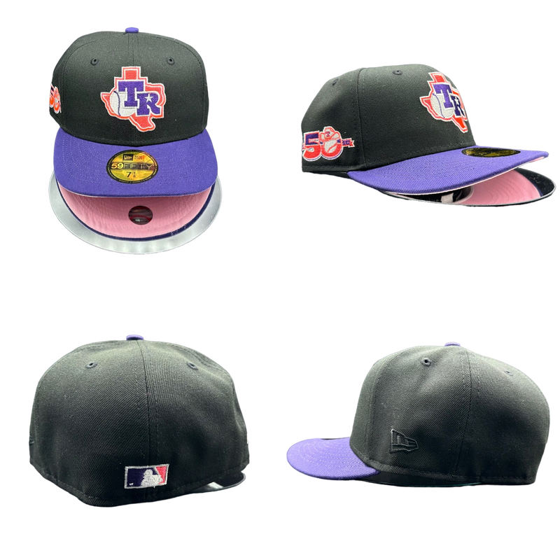 Texas Rangers Black & Purple w/ Pink 50th