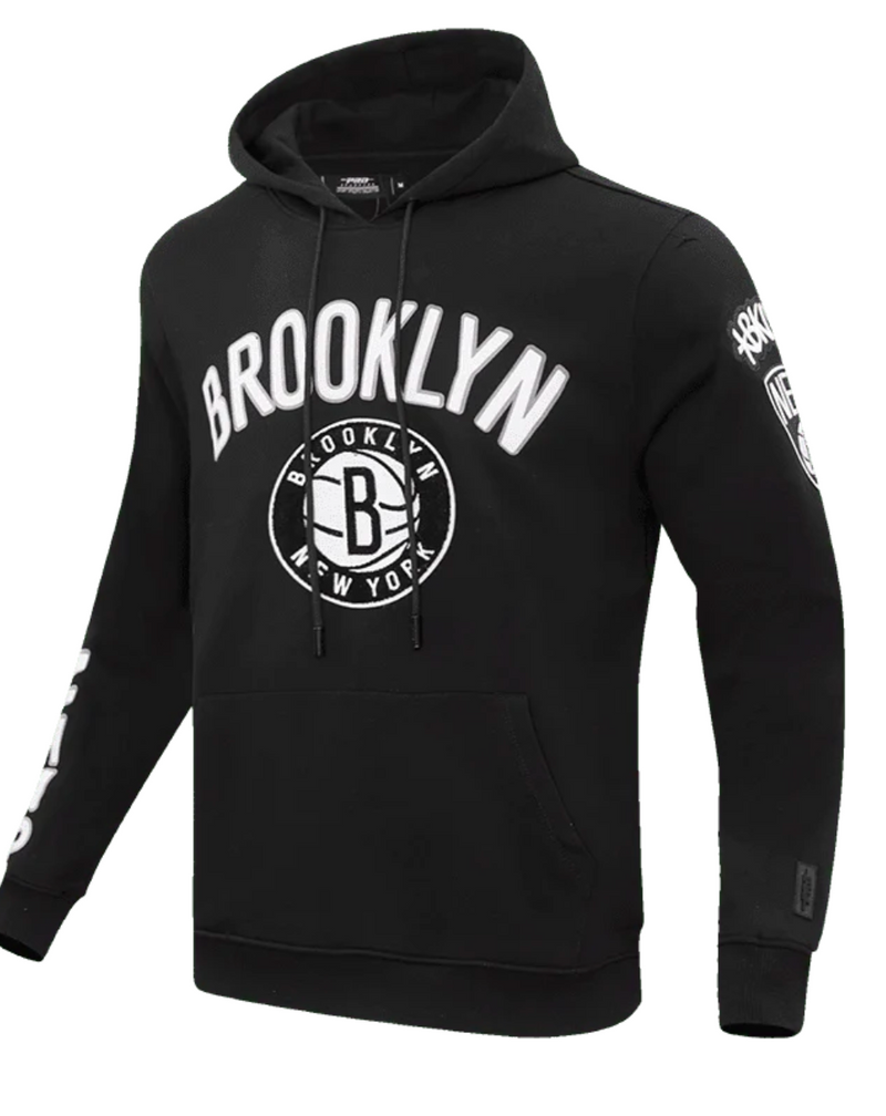 BROOKLYN NETS CLASSIC STACKED HOODIE