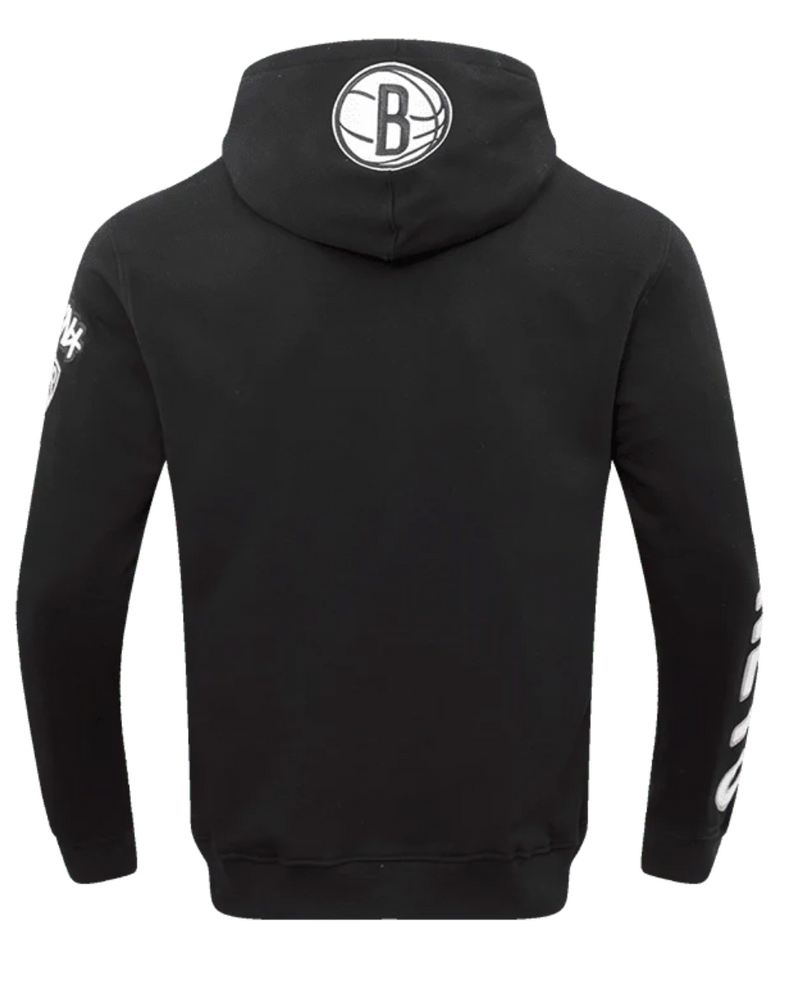 BROOKLYN NETS CLASSIC STACKED HOODIE