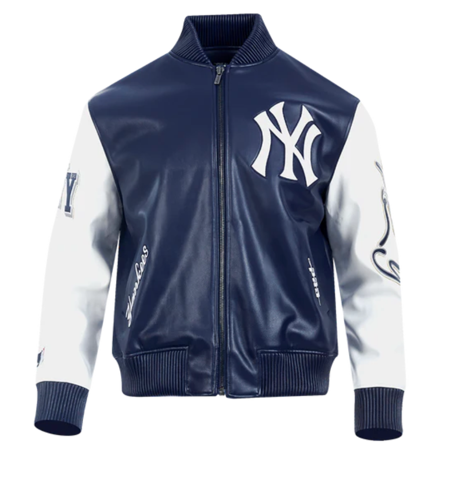 New York Yankees All Navy Leather Jacket