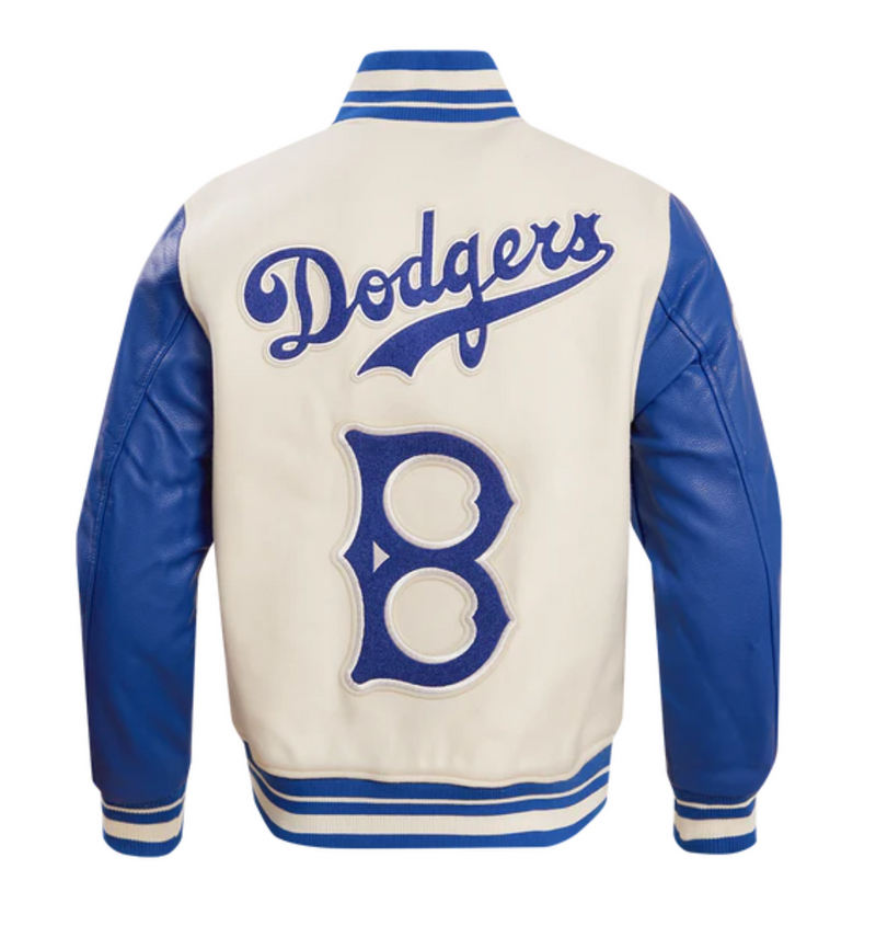 Brooklyn Dodgers Creme and Royal Varsity Jacket