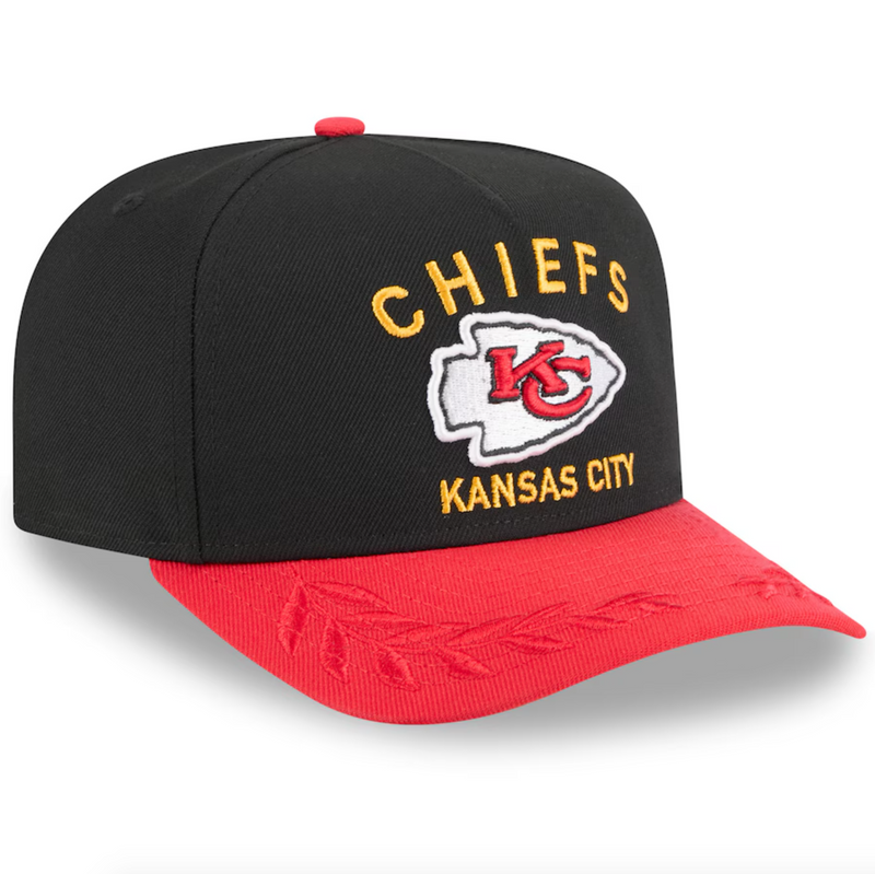 Kansas City Chiefs Black NFL25 DRAFT 950 AFrame Snap Back
